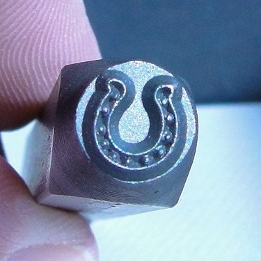 Design Stamp - HORSESHOE - 6mm stamped image by ImpressArt -  includes How to Stamp Metal tutorial