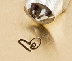 tiny Design Stamp - BOOGIE HEART - 3mm stamped image by ImpressArt - includes How to Stamp Metal tutorial