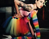 Adult tutu skirt Over the Rainbow extra poofy pride costume halloween roller derby style -- You Choose Size -- Sisters of the Moon