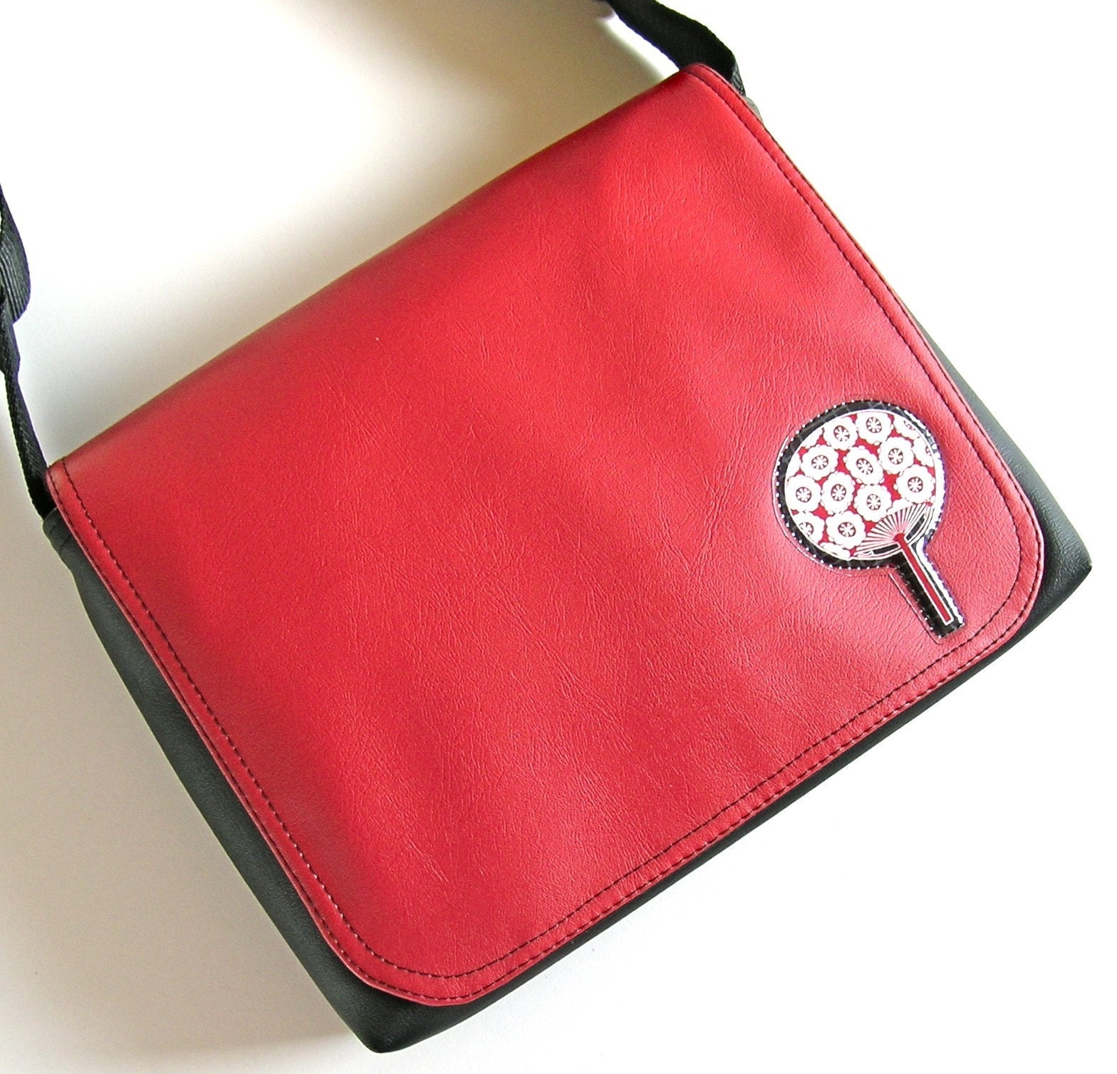 Applique messenger bag by Missy Mao Mao