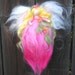 Wool Angel - Needle felted Peony Pink Garden Blessing Fairy Waldorf inspired By Rebecca Varon