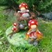 Forest Children and Their Tree Stump Home - Needle Felted Playset by Rebecca Varon, Elsa Beskow inspired