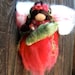 Reserved for Julie - Angel with Baby - Needle felted - Rose Red Fairy Waldorf  Steiner inspired by Rebecca Varon