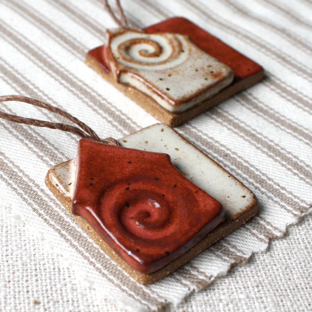 20% OFF SALE Candy Cane Lane- ceramic ornaments