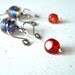 Rainbow Vintage Glass Sterling Silver Earrings - Fiesta