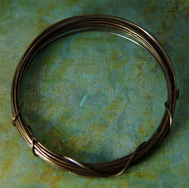 10 ft. of 22g Hand Antiqued Brass Wire