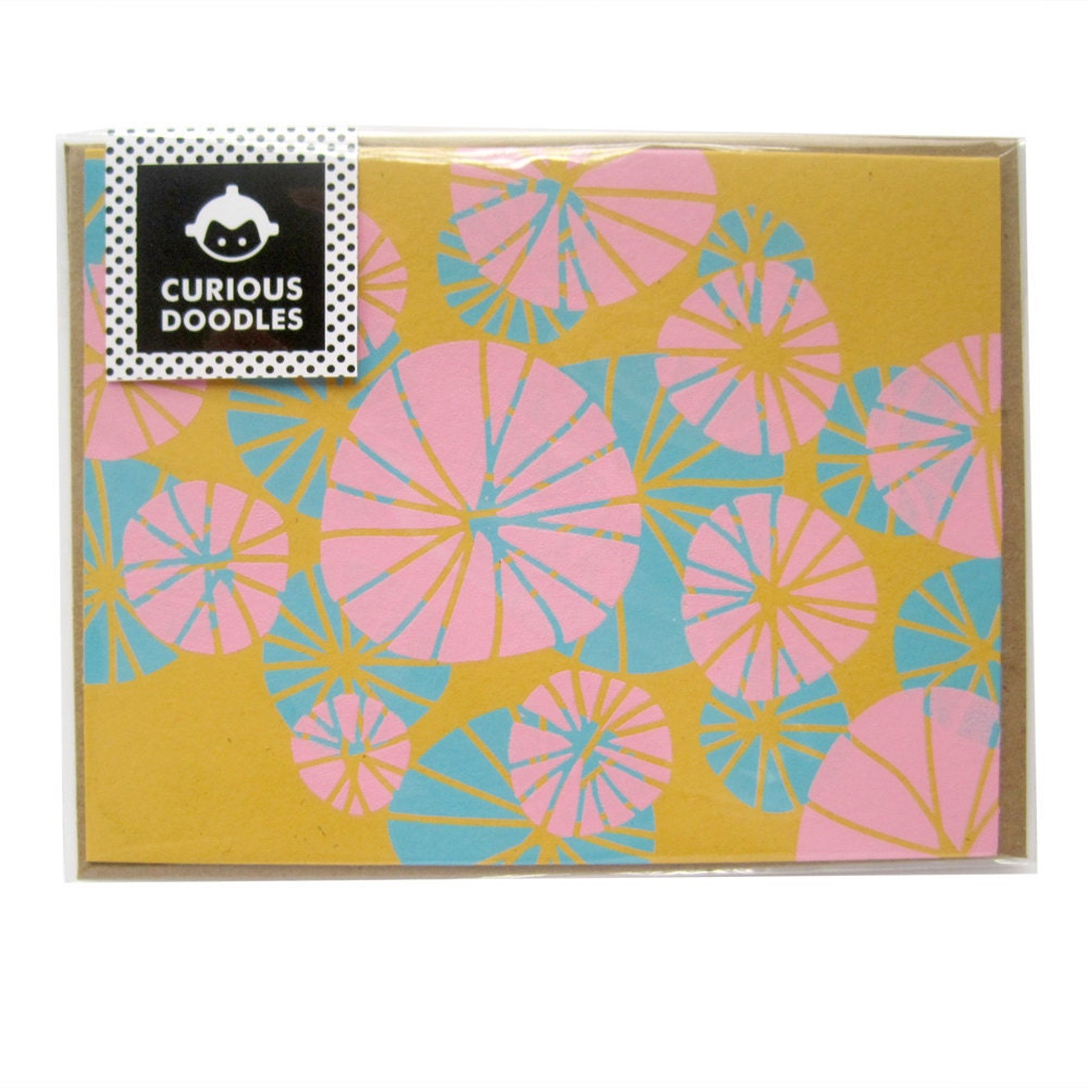 Screen Printed Eco Friendly Blank Card FREE  SHIPPING