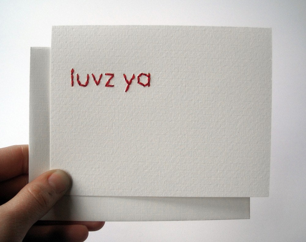 STICHIES Luvz Ya Embroidery Card
