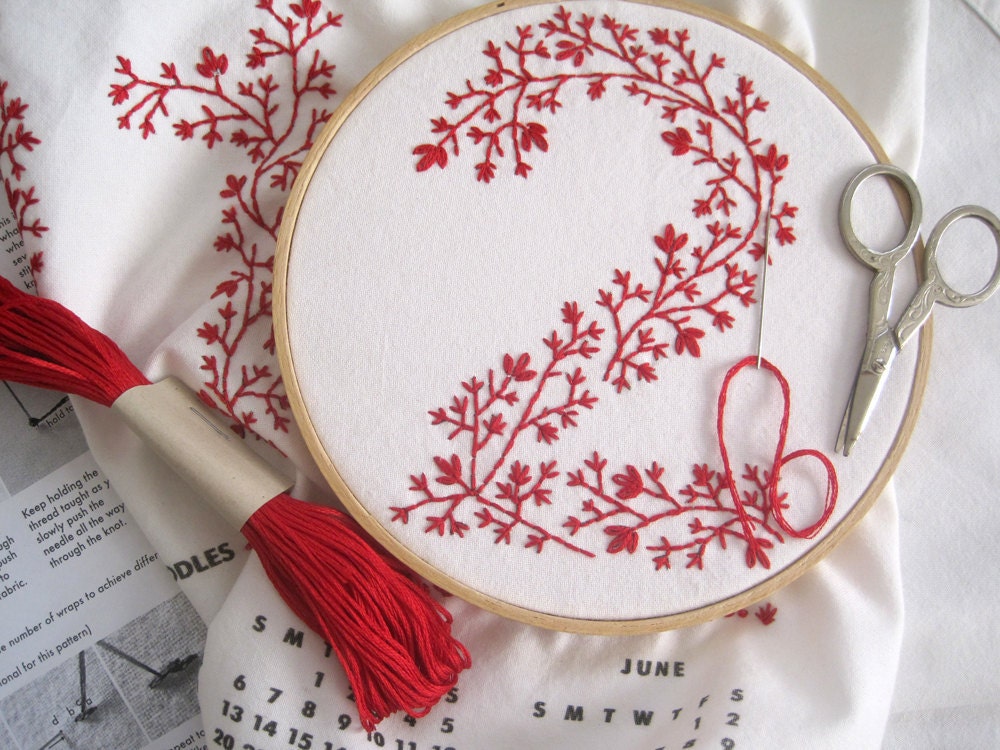 2012 Tea Towel Calendar DIY Embroidery Kit