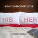 DIY HIS & HER Pillowcase Embroidery Kit