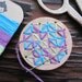 DIY Kids Craft Kit - Hand Embroidery Wood Brooch Pin