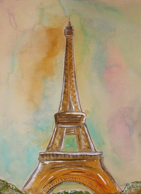 Original Watercolor - Paris in the Spring
