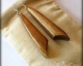 Wood Earrings - Zebrawood - Bow Style