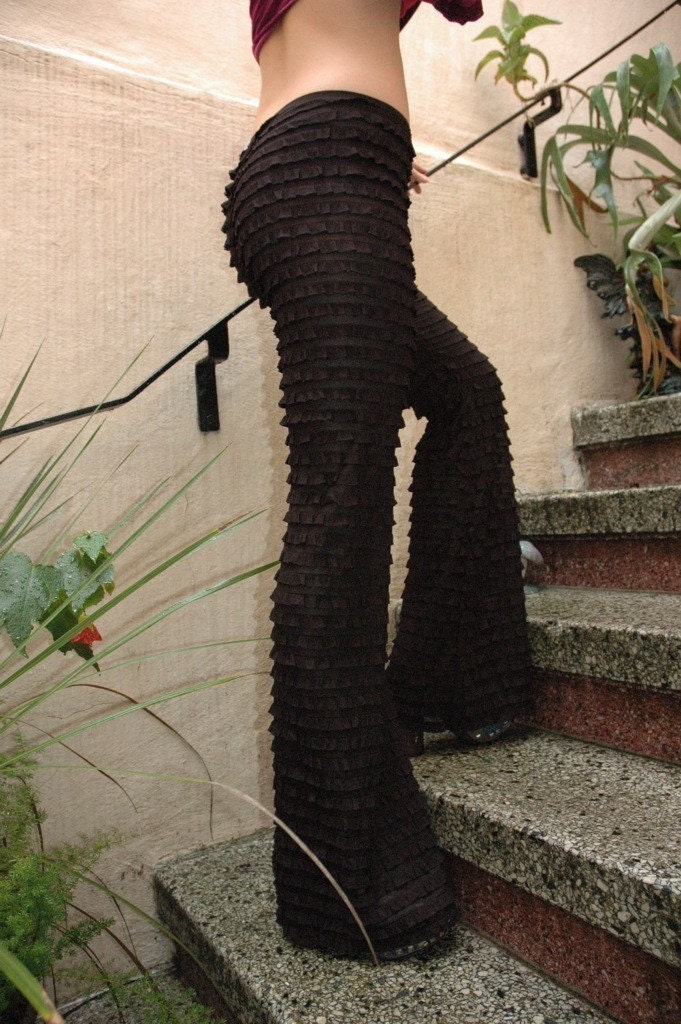 Ruffle Pants  (Black)