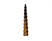 Wamara Rosewood Tribal Spiral carved wood hair stick, Unicorn style by Tanja Sova