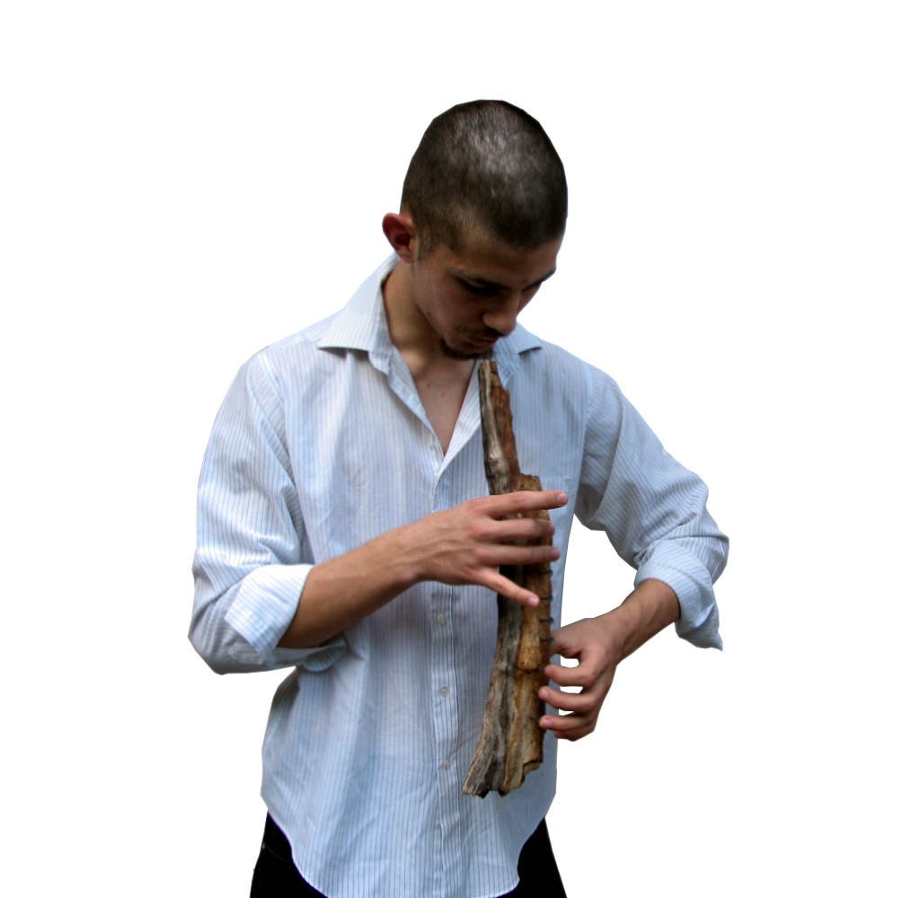 Manly Driftwood Clarinet Jewelry Holder - Key Rack - Kitchen Rag Organizer by Tanja Sova