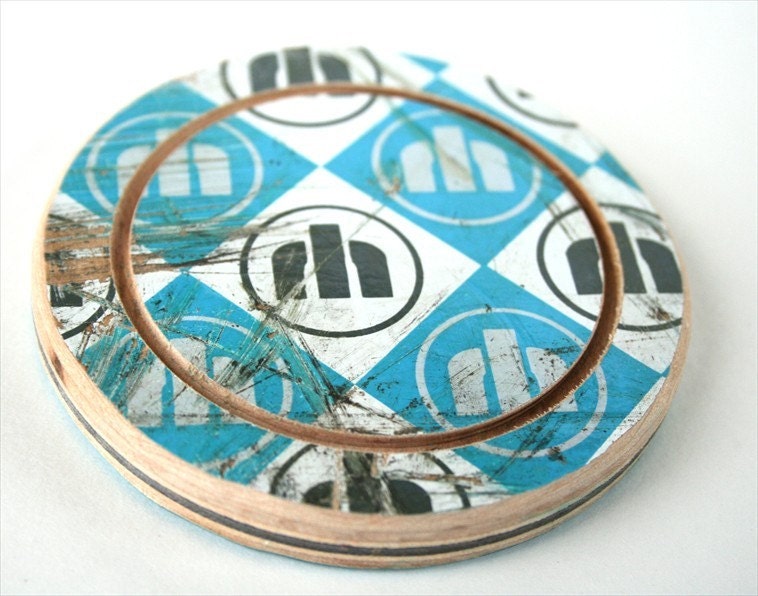 Recycled Skateboard Coaster - Single - Graphics