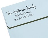 CUSTOM ADDRESS STAMP - Eco Friendly & self inking, gifts for wedding, housewarming, etsy labels, return address - "Name48"