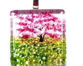 Signed Pendant Apple Blossoms Original Painting