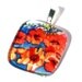Pendant Cynthia Van Horne Ehrlich's Painting of Orange Sunflowers On Blue