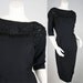 50's Vintage Sequin Beaded Black Cocktail Dress