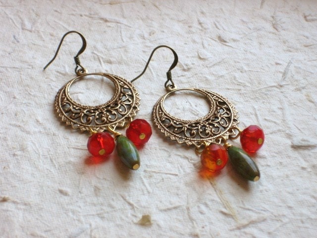 Earrings - Dangles Wire Wrapped Hoops Sale