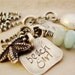 personalized jewelry, hand stamped necklace, summer, surfer, beach girl necklace, mothers necklace, creme de la gems