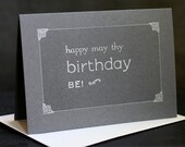 BIRTHDAY silent film-inspired letterpress card