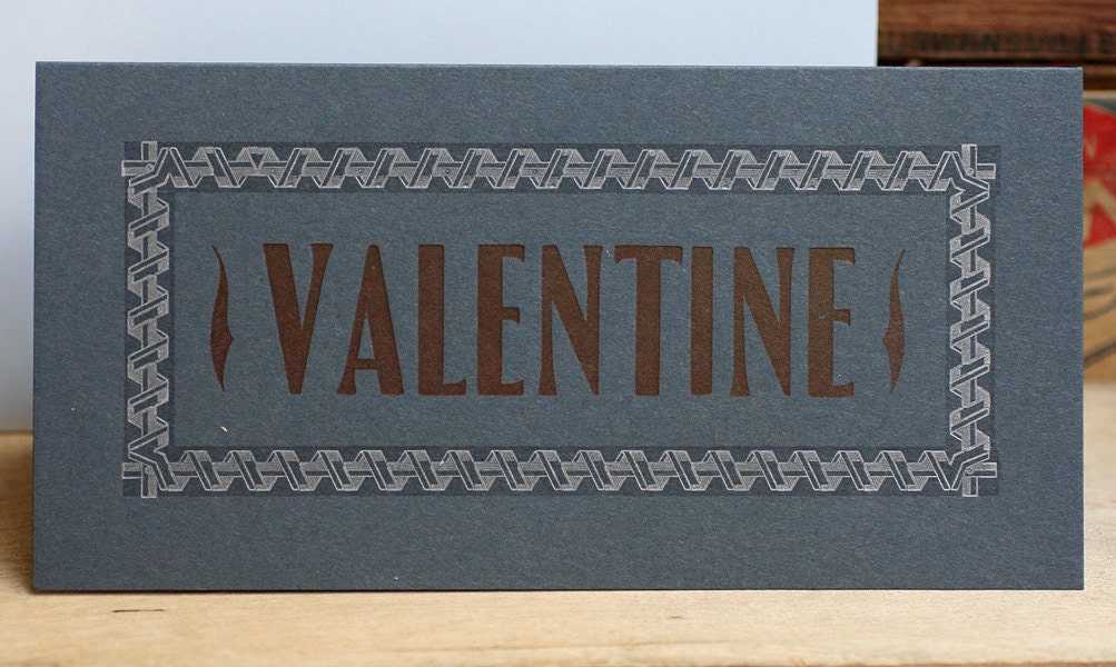 Valentine letterpress card