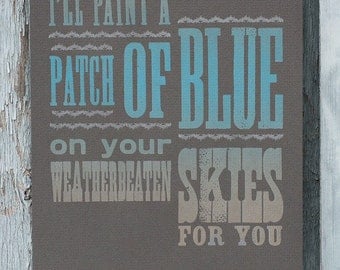 Patch of Blue letterpress broadside