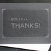 Golly THANKS Silent Film Inspired letterpress card SET OF 5