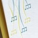 Musical letterpress flat note cards SET OF 6