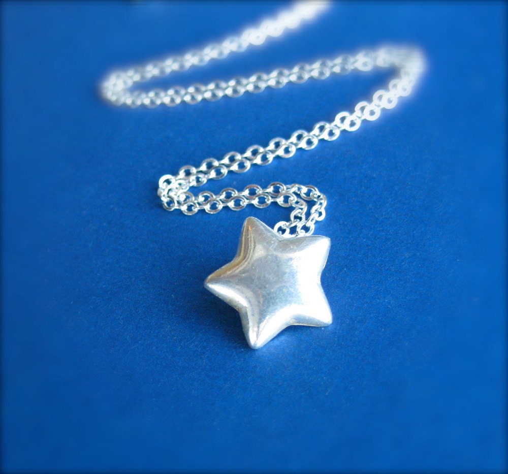 Silver Star Necklace, Handmade Silver Jewelry, Star Pendant