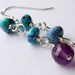 Kingman Turquoise and Amethyst Earrings