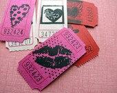 Scrapbook Embellishment carnival tickets Tunnel of Love