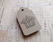 Hand Stamped Tags set of 20   Tiny Tags