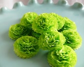 Button Mums Tissue Paper Flowers  Lime Green Wedding, Bridal Shower, Baby Shower Decor