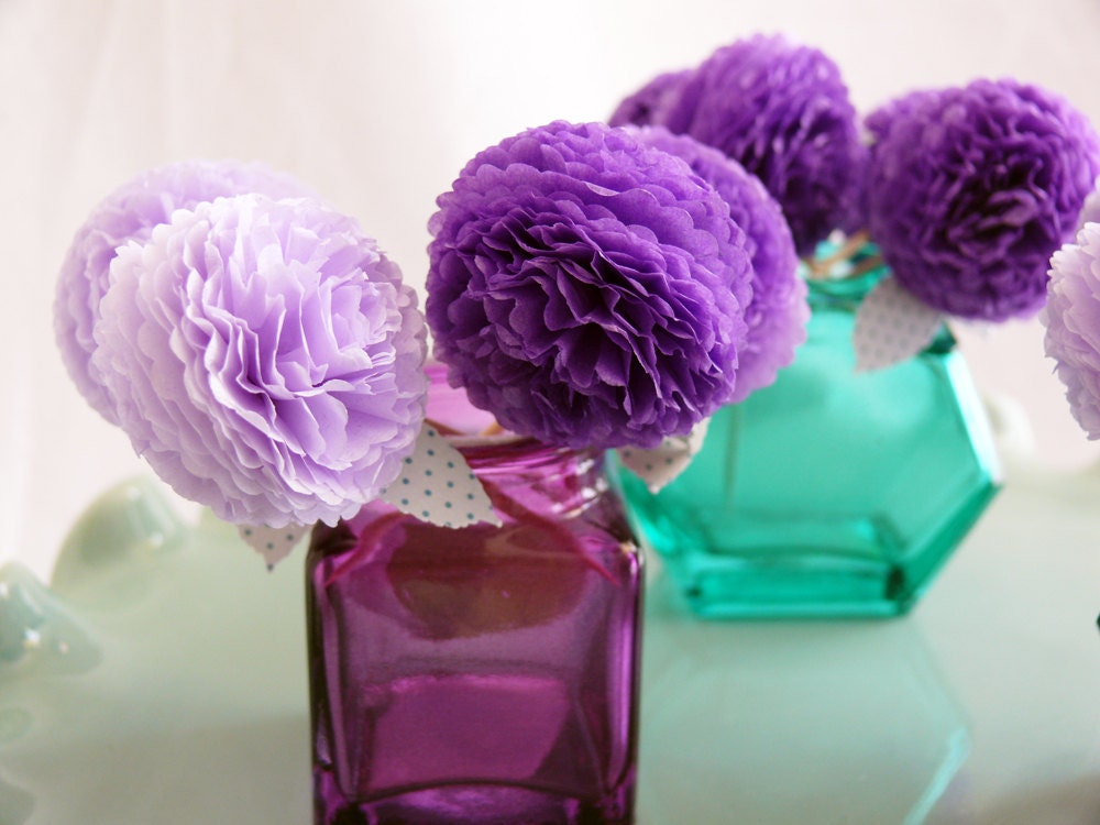 Flower Cupcake Toppers, Party Picks, Food Picks Mums Made to Order