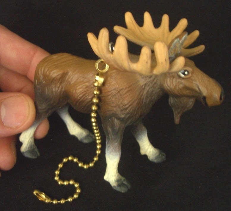 MOOSE Shaped Figural Ceiling FAN PULL Chain by FamousFanPulls