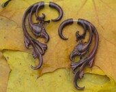 Breathless Earrings (Large) - Wood fake gauges, hand carved sono wood with sterling silver posts. For standard size piercings -Sale