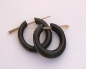 Circle of Love Hoops - Black wood - Small