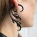 Breathless Earrings (Large) - Areng Wood - Fake Gauge