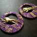 Jumbo Lion African Fabric Hoop Earrings