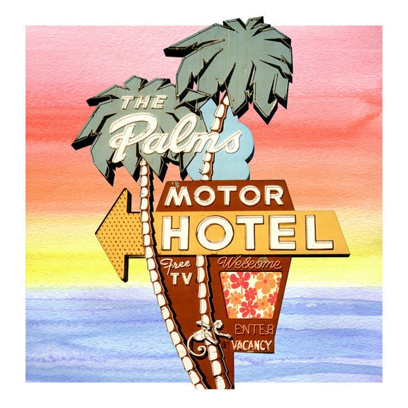 Palms Hotel photo print