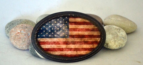 The Betsy R Buckle - Vintage American Flag Buckle