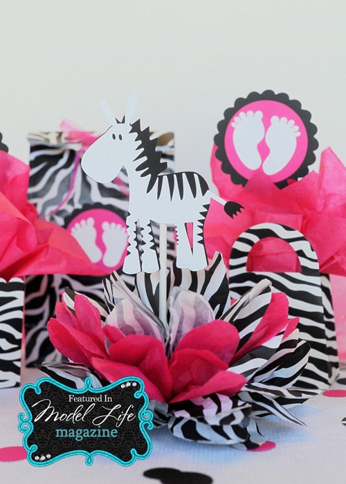 RESERVED for MIndy ZEBRA centerpieces 6 in this listing