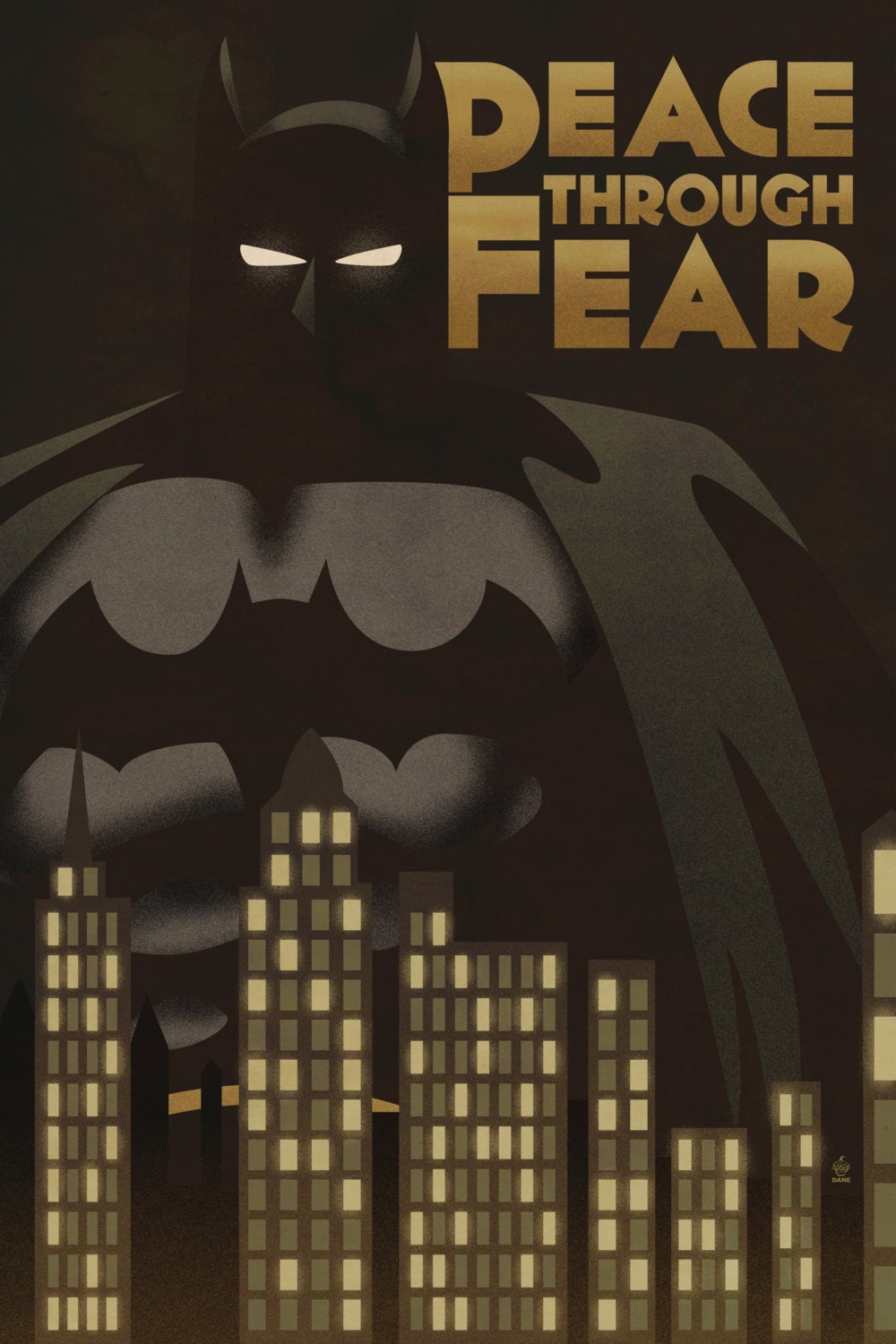 Peace Through Fear - 12x18 Art Print