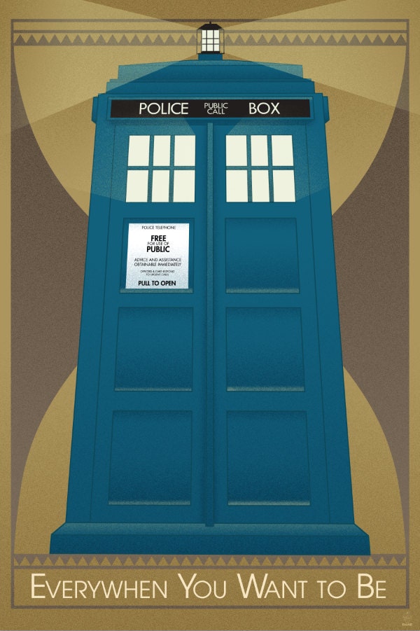Everywhen You Want to Be - Tardis 12x18 Print