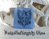 WBN Periwinkle Griffin Stained Glass Necklace