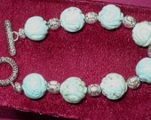 Carved Turquoise Bracelet